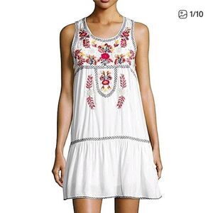 Lovers + Friends Embroidered Babydoll Dress
